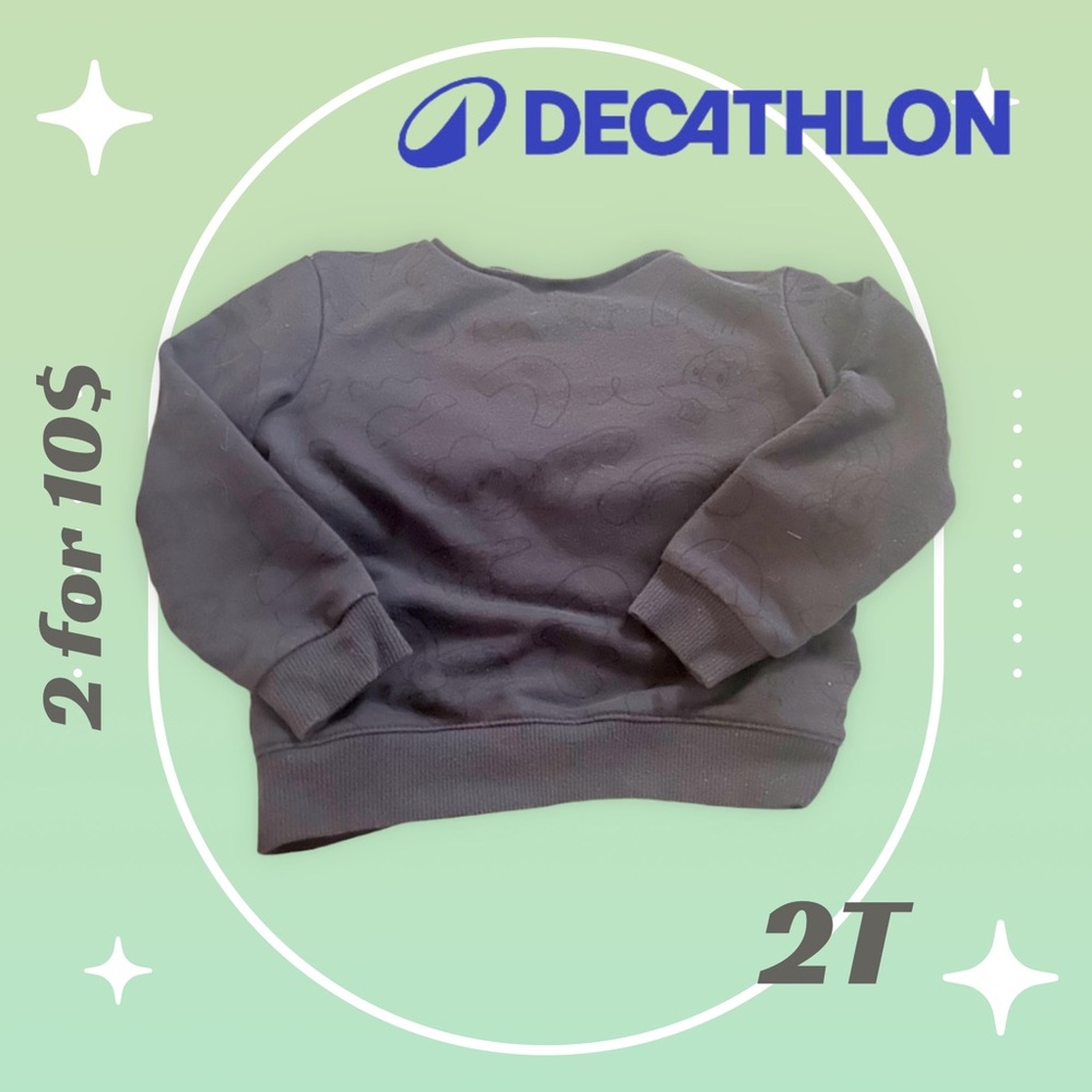 🌈 (2/10$)👍*GUC* DECATHLON | 2T | Unisex toddler navy light sweatshirt